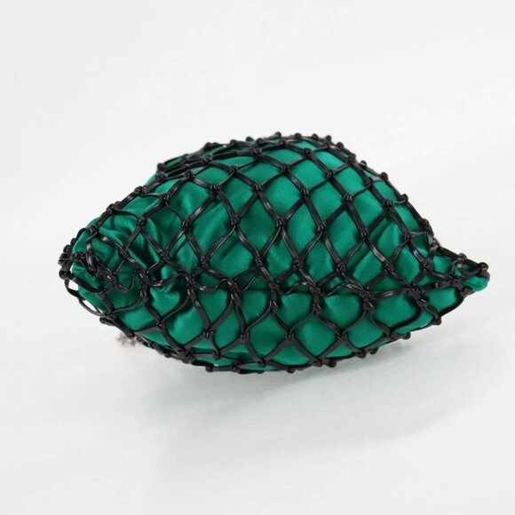 PRADA Chain Shoulder Bag Satin Green Auth - Picture 5 of 16